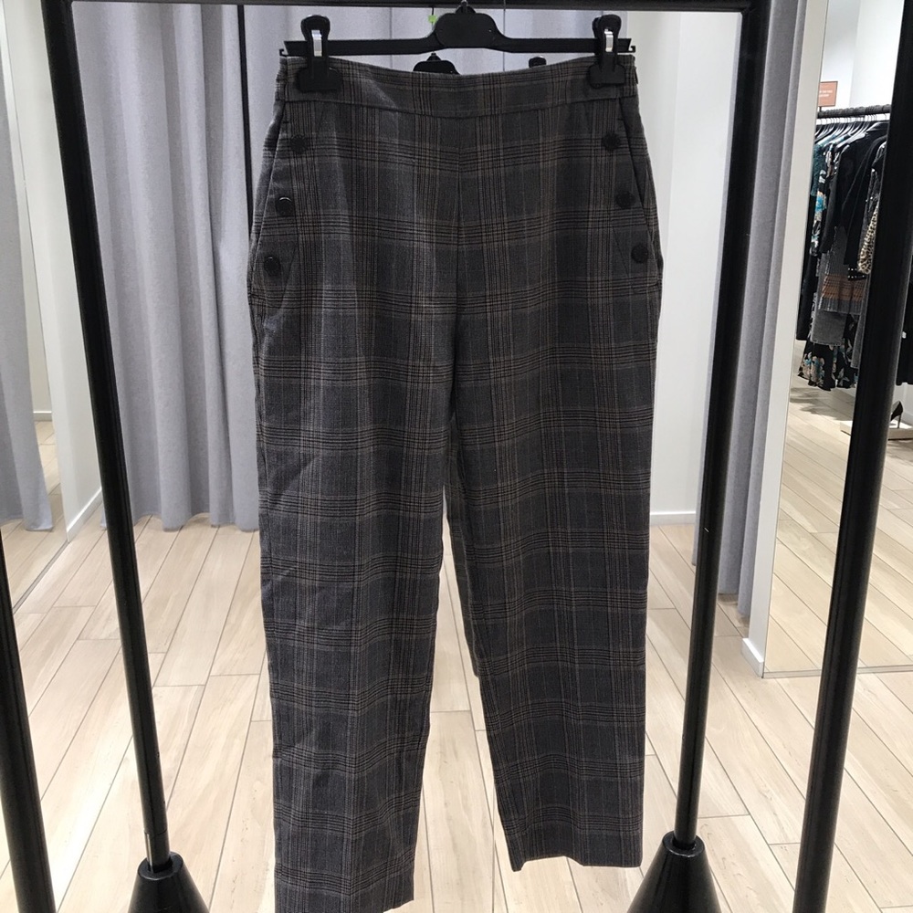 Sandro highwaisted plaid pants